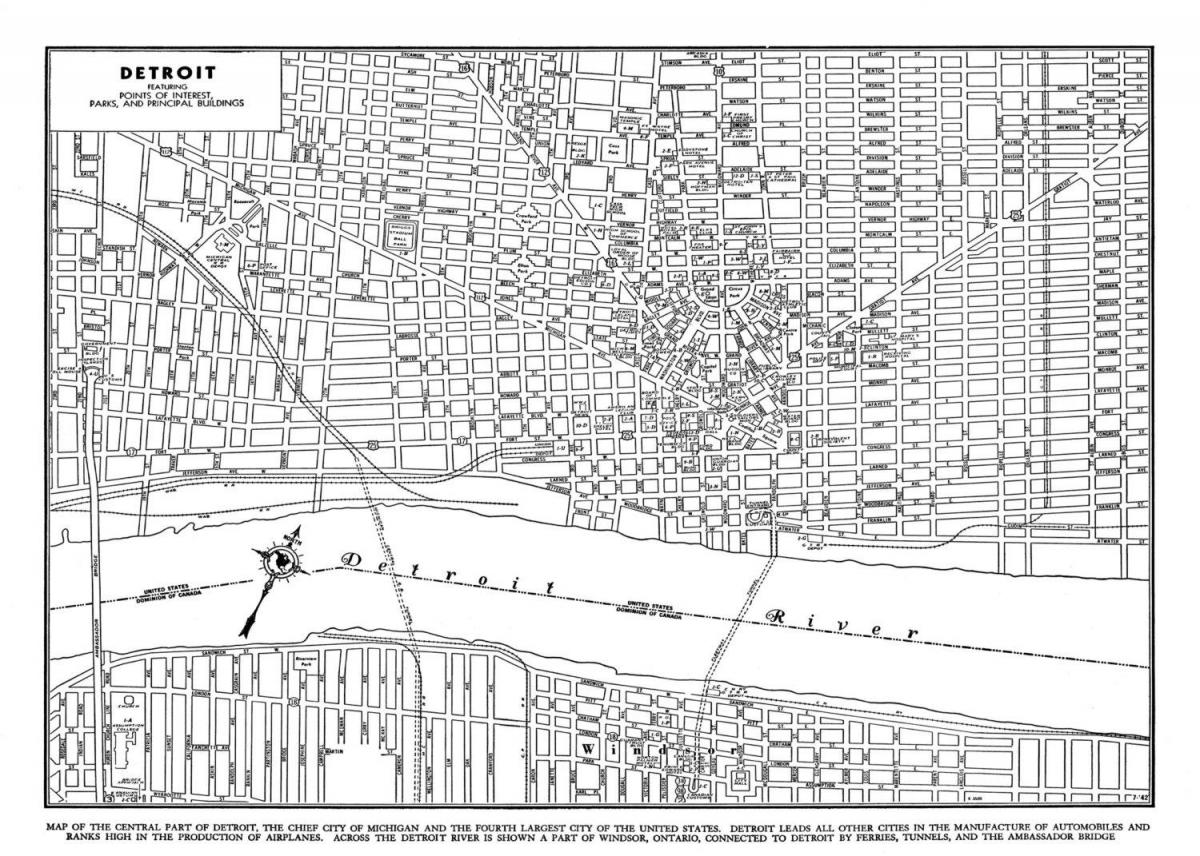 Քաղաք: Detroit քարտեզի վրա